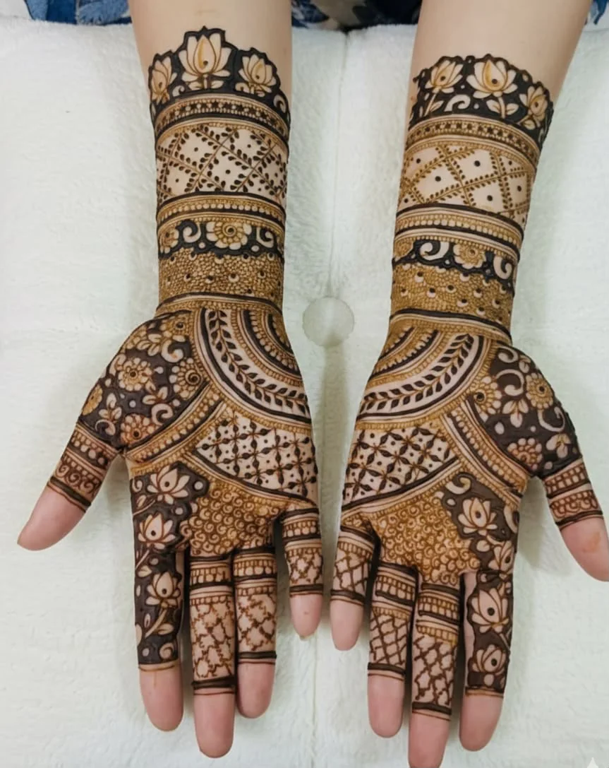 Indian Mehndi — real henna design photo 6