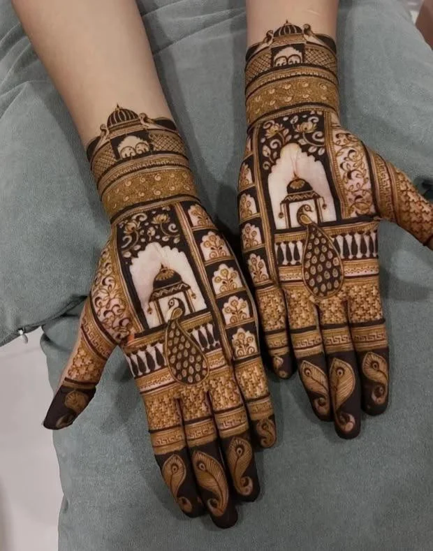 Peacock mehndi photograph 13