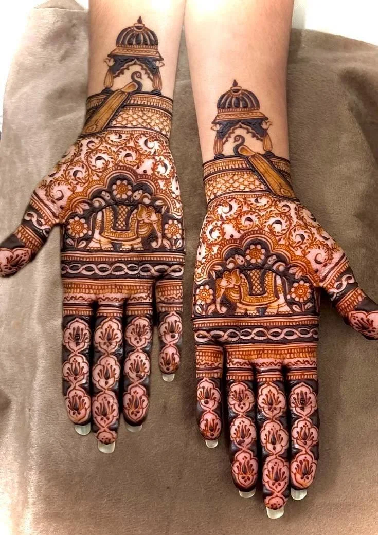 Peacock mehndi photograph 16