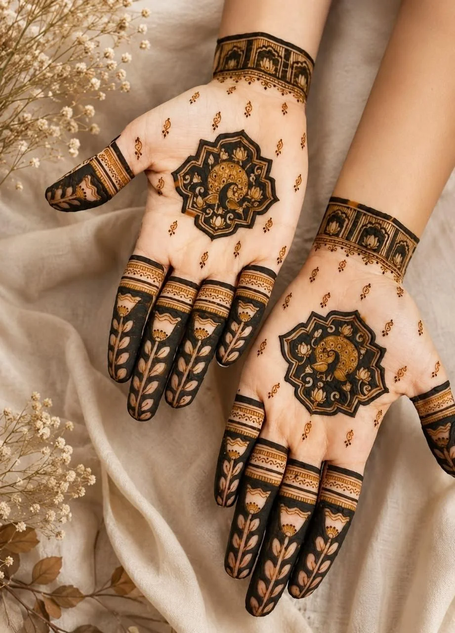 Peacock mehndi photograph 20
