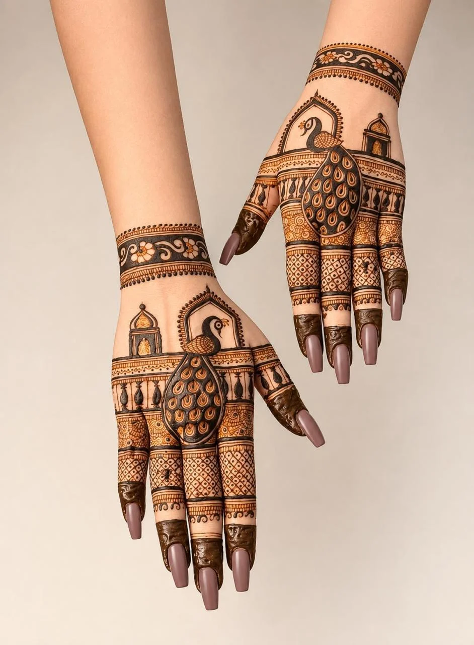 Peacock Mehndi henna
